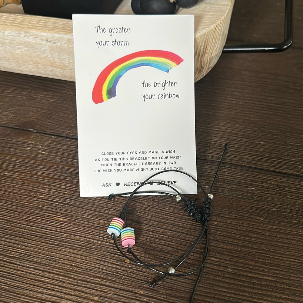 Rainbow Bracelets with adjustable string - Picture 4 of 7